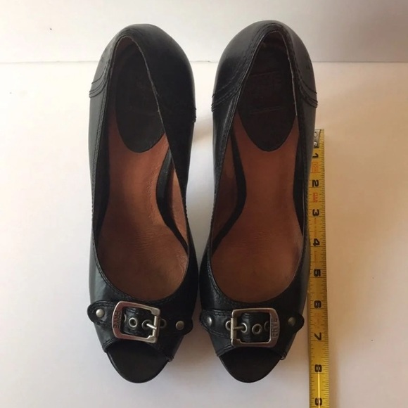 Frye Gail Peep Toe Platform Heels - Picture 3 of 6